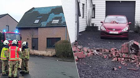 LIVE STORM LOUIS. Windhoos in Kortemark zorgt voor schade: schoorsteen stort naar beneden en komt op auto terecht - Storm eist dodelijk slachtoffer in Frankrijk