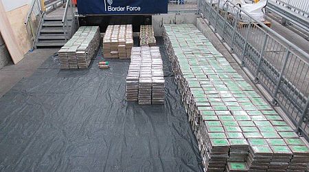 Recordvangst van 5.700 kilo cocaïne in haven van Southampton