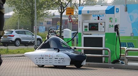 Delftse studenten lopen wereldrecord nipt mis met zelfgebouwde waterstofauto - NU.nl