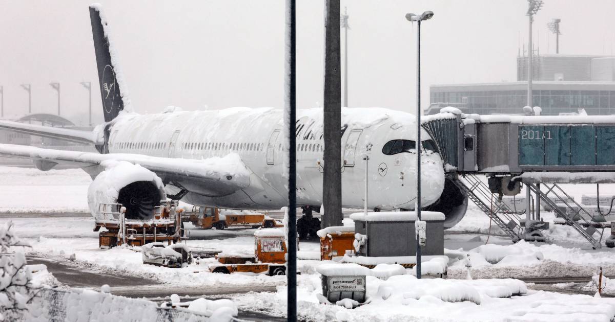 1.500 passagiers al dagen vast op luchthaven München door winterweer