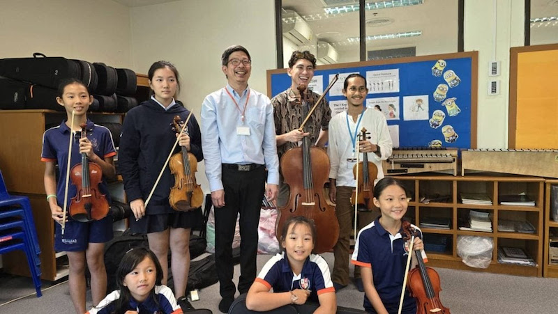 De muziekafdeling van het BISP verwelkomt professionele muzikanten bij het String Sensation Ensemble