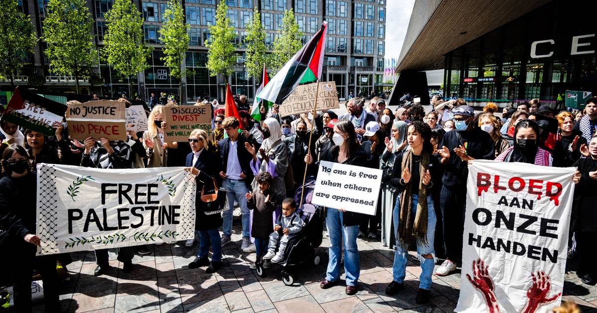 Organisatie blaast Palestina-protest op Erasmus Universiteit af, nieuw protest op Rotterdam Centraal - AD